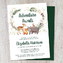 Search for watercolor animals baby shower invitations Winter
