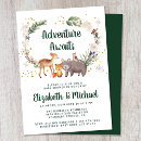 Search for winter couples shower invitations Woodland animals