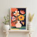 Search for flowers in a vase abstract art Modern