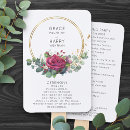Search for red rose wedding programs Watercolor
