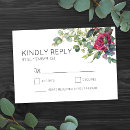 Search for red rose wedding rsvp cards Watercolor floral
