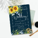 Search for simple sunflower wedding invitations Modern simple typography