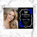Search for silver black royal blue invitations Elegant