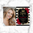 Search for red black and white birthday invitations For her