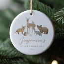 Search for woodland animals baby ornaments First christmas