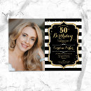 Search for black and white striped invitations For her