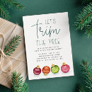 Search for tree trimming invitations Watercolor