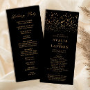Search for black gold wedding programs Gothic