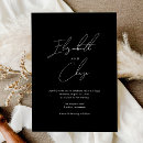 Recherche de modern black mariage invitations Élégant