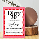 Search for dirty 30 invitations 80s party