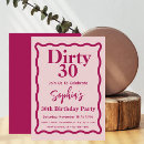 Search for dirty 30 birthday invitations 1980s birthday party