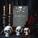 Search for bones halloween invitations Black and white