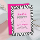 Search for zebra print sweet 16 invitations Hot pink