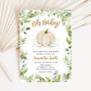 Search for gold pumpkin invitations Greenery