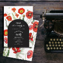 Search for poppies birthday invitations Botanical