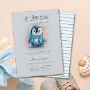 Search for penguin baby boy shower invitations Winter wonderland