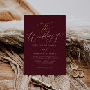 Search for burgundy and gold wedding invitations Minimal