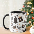 Recherche de arbre noir et blanc tasses Motif