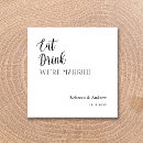 Search for eat drink and be married napkins Rehearsal dinner