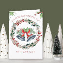 Search for vintage bells christmas cards Watercolor