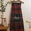 Search for red black plaid aprons Buffalo check