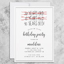 Search for 40 year old birthday invitations Script