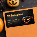 Search for pumpkin birthday return address labels Spooky