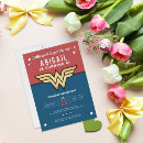 Search for wonder woman birthday invitations Gold