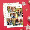 Search for peace joy love christmas cards Gold