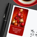 Search for red ornament return address labels Festive