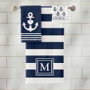 Search for monogrammed boat towels Ocean coastal