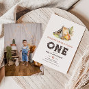 Search for boy photo 1st birthday invitations Camping