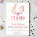 Search for unicorn baby girl shower invitations Pink