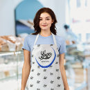 Search for blue and white aprons Your logo here