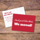 Search for change horizontal postcards Change of address