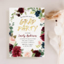 Recherche de burgundy graduation invitations Floral