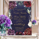 Search for navy and plum wedding invitations Purple
