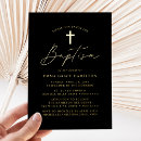 Recherche de noir baptême invitations Minimaliste