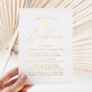 Search for foil christening invitations Minimalist