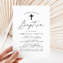 Search for black and white christening invitations Modern