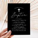 Recherche de noir baptême invitations Minimaliste