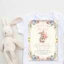 Search for sweet little bunny baby shower invitations Floral