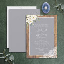 Search for wood and lace wedding invitations Rustic