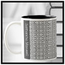Search for black geometric pattern mugs Black and white