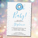 Search for blue doughnut baby shower invitations Modern