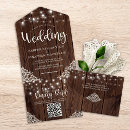Search for wood and lace wedding invitations Farmhouse