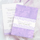 Search for purple lace wedding invitations Floral