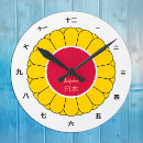 Recherche de drapeaux japonais horloges Drapeau du japon