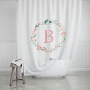 Recherche de shabby shower curtains Monogramme