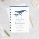Search for whale baby shower invitations Watercolor